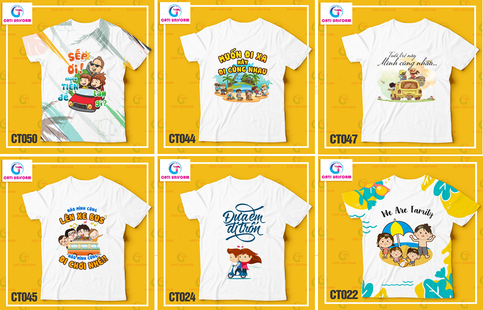 áo đồng phục đi biển in slogan đẹp và độc