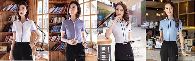 áo sơ mi công sở nữ cổ đúc