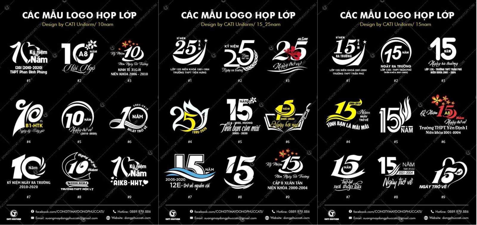 Mẫu logo áo đồng phục họp lớp