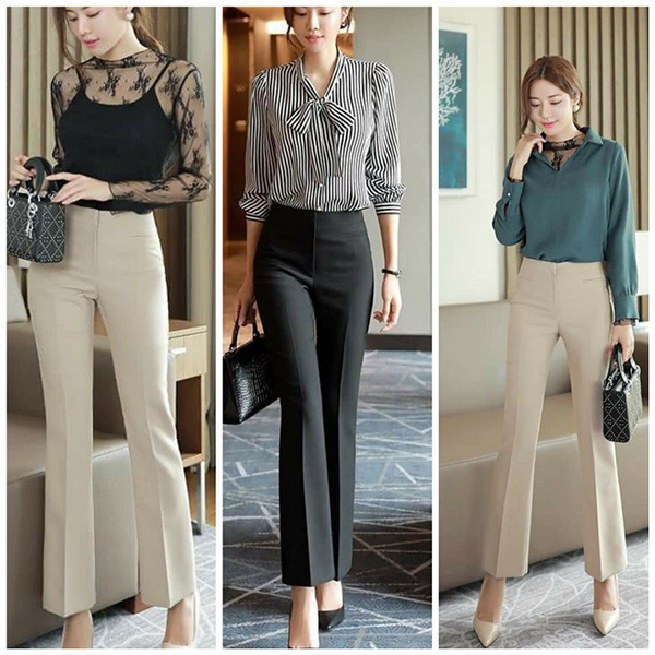 quần tây nữ công sở dáng ống loe